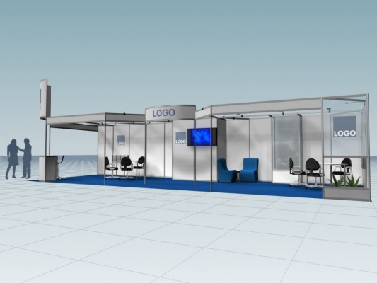 Stand preallestito 12x4 m