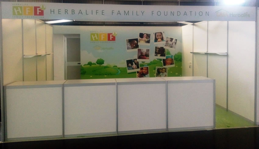 Allestimento stand per Herbalife al Palalottomatica