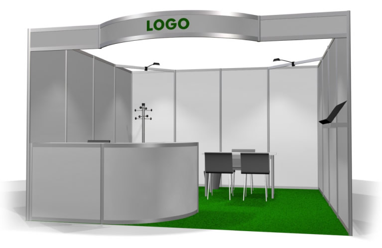 Stand preallestito 4x4 1 lato aperto