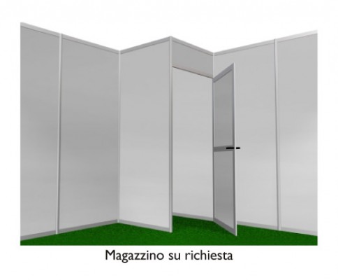 Stand preallestito 6x4m 2 lati aperti - magazzino