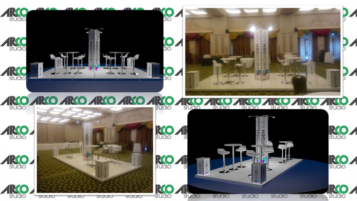 Render e realizzazione dello stand Megagen