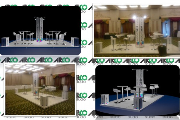 Render e realizzazione dello stand Megagen